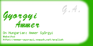 gyorgyi ammer business card